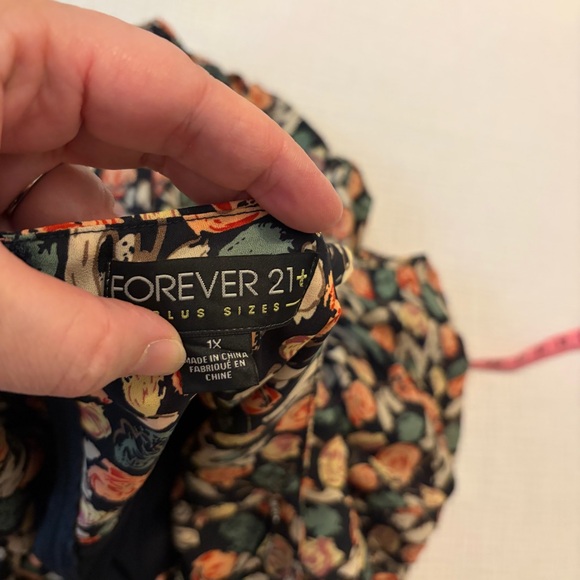 Forever 21 Floral Pocket dress Sz 1x 14 16 - Picture 11 of 12